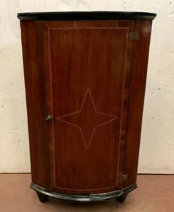 Louis XVI Stil Gestell Eckschrank Intarsien Stern 19. Jahrhundert - Bild 1 von 8