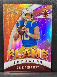 2020 Panini Phoenix Justin Herbert Flame Throwers Pink Prizm #17/199 SP RC - Bild 1 von 1