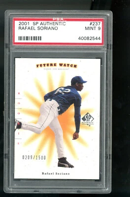 2001 SP Authentic - #237 Rafael Soriano RC - Future Watch /1500 - PSA 9  - Image 1 of 2