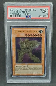 Yugioh PSA 9 MINT Elemental Hero Bladedge EEN-EN007 1st Edition Ultimate Rare - Picture 1 of 2