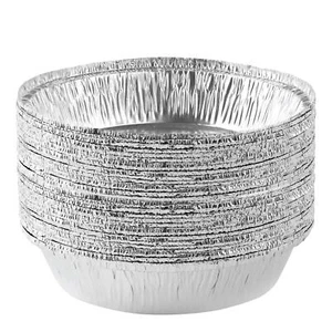 7'' Inch Round Tin Foil Pans Disposable Aluminum, Freezer & Oven Safe - For B... - Picture 1 of 6