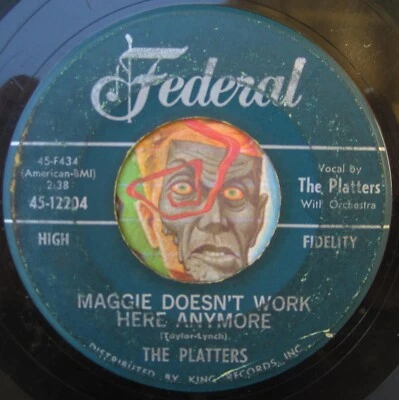 HEAR Platters 45 Maggie Doesn't Work Here / Take Me Back FEDERAL R&B doo wop - Image 1 of 2