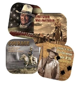 John Wayne Coasters nuevo en paquete conjunto de cuatro - Imagen 1 de 2