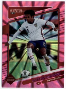 2021-22 Donruss rosa láser holo #167 Weston McKennie 22/25 - Imagen 1 de 2