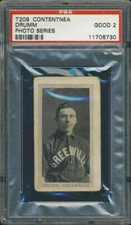 1910 T209 Contentnea Photo Series Joe Drumm PSA 2 Greenville Spinners