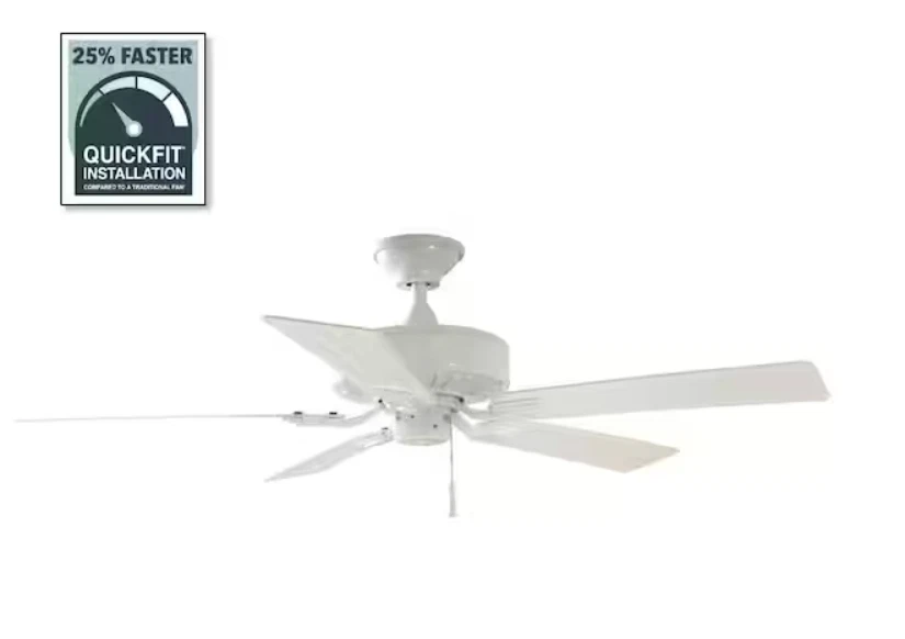 Hampton Bay Barrow Island 52 in. Indoor/Outdoor White Ceiling Fan New Open - Image 1 of 1