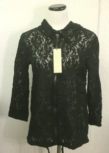 Cactus Reißverschluss Spitze Hoodie Jacke schwarz Baumwolle/Nylon Damen Large UVP $ 65 - Bild 1 von 5