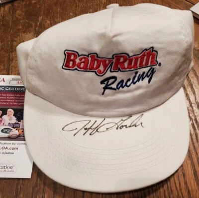 Vintage Autographed Jeff Gordon Baby Ruth Racing Hat Cap JSA COA Nascar Signed - Image 1 of 4