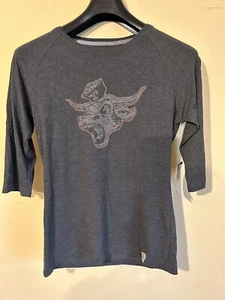 NIKE UNIVERSITY OF TEXAS LONGHORNS GRAY SHIRT 3/4 SLEEVE WOMEN SIZE M=SLIM FIT L - Picture 1 of 9