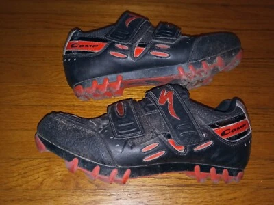 Specialized Comp cycling Biking Shoes 38EU / 6 US Unisex Black Red  610 1538 - Image 1 of 4