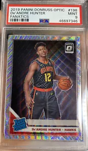 De'ANDRE HUNTER Rookie 2019-20 OPTIC FANATICS SILVER WAVE PRIZM RC PSA 9 - Picture 1 of 3