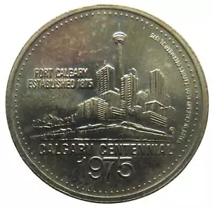 1975 Calgary Centennial Stampede $1 One Dollar Token - Picture 1 of 2