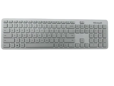 MICROSOFT Wireless Bluetooth Slim Light Keyboard Model 1898 -Glacier White READ - Image 1 of 3