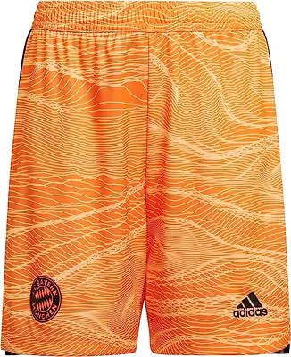 Bayern Munich Football Shorts Goalkeeper  13-14  Adidas New With Tags Orange - Image 1 of 4