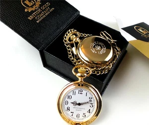 RELOJ DE BOLSILLO SERVICIO DE BOMBEROS Y RESCATE Full Hunter DORADO BOMBERO BRIGADA - Imagen 1 de 4
