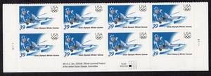 Scott #3995 39¢ Winter Olympics - Italy Plate Block of 8 Stamps - MNH Bottom - Picture 1 of 1