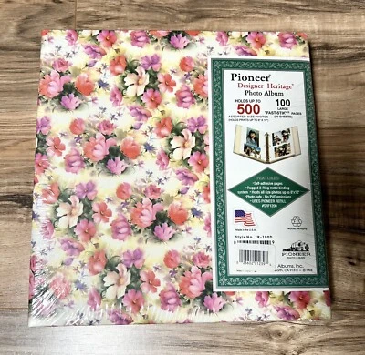 Álbum de diseñador PIONEER 100 páginas 3 anillos TR-100 50 sht sellado de colección 1994 floral nuevo Foto 1 de 4