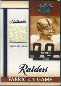 2008 Leaf Certified Fabric of the Game Jim Otto Game Worn Jersey 80/99 HOF - Picture 1 of 2