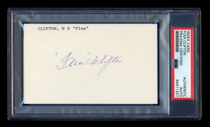 FLEA CLIFTON SIGNED MINT INDEX CARD PSA/DNA AUTO 1935 DETROIT TIGERS CHAMPS WSC - Picture 1 of 2