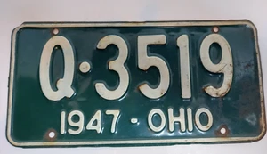 Vintage 1947 OHIO License Plate - Picture 1 of 2