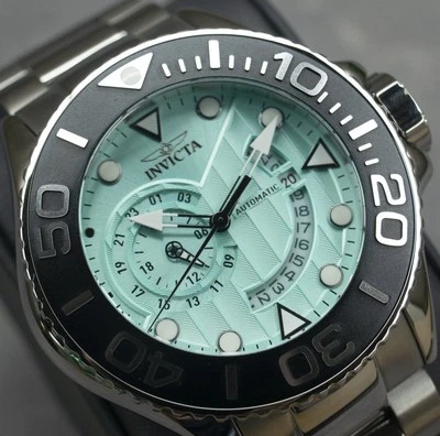 New Invicta Men's 52mm Grand Diver GMT AUTOMATIC Turquoise Dial SS 300m Watch - Image 1 of 4