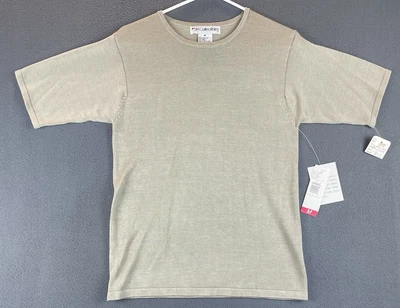 Suéter Top De Colección JH Coleccionables 100% Seda Concha Talla M Nuevo Con Etiquetas Pullover Tejido Salvia Foto 1 de 4