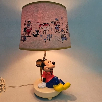 Lámpara de mesa y luz nocturna de colección 1939 Walt Disney Productions Mickey Mouse 3 vías Foto 1 de 4