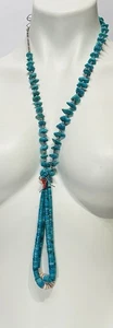 Collana Navajo Grossa Turchese Heishi Perline Jacla Old Santa Domingo Pueblo - Foto 1 di 21