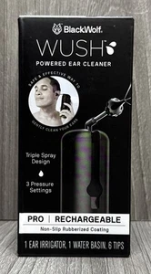 BlackWolf Wush Pro Water Powered Ear Cleaner 6 Reusable Tips Black (NEW SEALED) - Picture 1 of 1