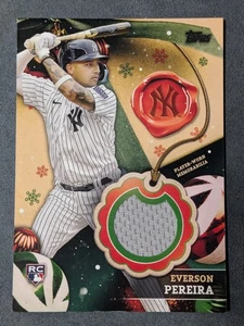 Everson Pereira 2024 Topps Holiday Relic New York Yankees Rookie - Bild 1 von 2