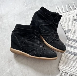00s Isabel Marant Vibe Unbranded Bobby Bekett Wedge Black Sneaker Schuhe EU 37 - Bild 1 von 13