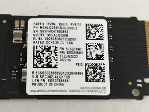 Samsung PM991a MZ-ALQ256B 256 GB NVMe 42mm Solid State Drive - Afbeelding 1 van 6