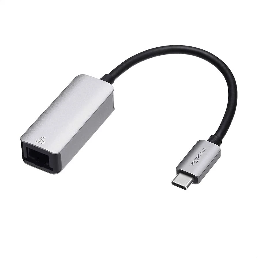 Amazon Basics USB-C to Ethernet Adapter, Fast Network, Grey - Image 1 of 1