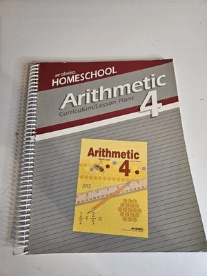 Abeka Homeschool Arithmetic 4 Curriculum Lesson plans Work Text Fourth Edition - Image 1 of 4
