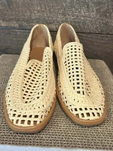 Robert Clergerie Paris Women's Orlana Beige Luxury Woven Loafer 36 NWOB - Picture 1 of 11