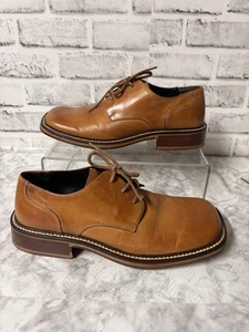 Zapatos Derby KENNETH COLE REACTION Para Hombre Cuero Marrón Coñac Hechos en Italia talla 9 - Imagen 1 de 5