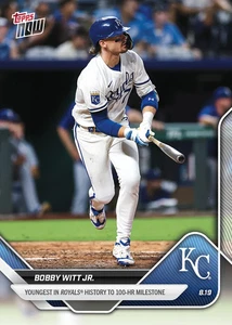 Bobby Witt Jr. 100th HR Royals 2025 MLB Topps NOW Card 578 - Picture 1 of 2