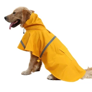 Large Dog Raincoat Adjustable Pet Water Proof Clothes Lightweight Rain Jacket... - Picture 1 of 6