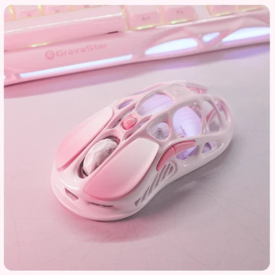 GravaStar Mercury M1 Rose Pink Wireless Gaming Mouse With box Fast Free delivery - Image 1 of 4
