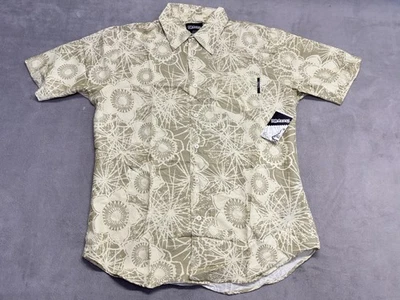 Billabong Shirt Mens Large Beige White Floral Aloha Hawaiian Short Sleeve Resort - Image 1 of 4