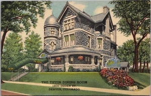 1946 Denver Colorado Postal The Tiffin Comedor Restaurante / 1600 Ogden St. - Imagen 1 de 2