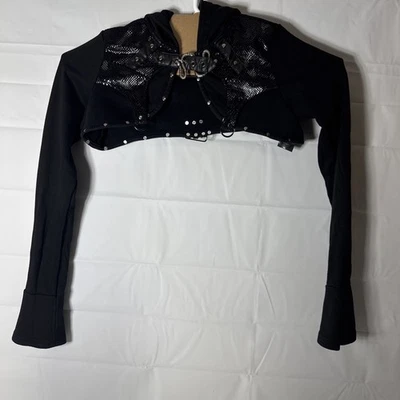 Chaqueta con Capucha Gótica Punk Rave - Negra Steampunk Estilo Cyberpunk Talla XL Foto 1 de 4