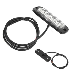 ˘12V 4LED Strobe Light Yellow White Warning Signal Lamp IPX-4 Waterproof For Car - Picture 1 of 12
