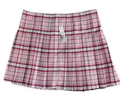 Tennis Mini Skirt Women's Size XL (15-17) Pink Plaid Walmart  - Image 1 of 4