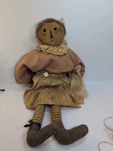 Primitive Rag Doll Folk Art Doll Folk Art Farmhouse Rustic Handmade Doll - Picture 1 of 8