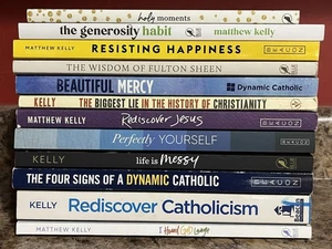 Matthew Kelly 12 Book Lot Dynamic Catholic Beacon Press Rediscover Jesus - Picture 1 of 13