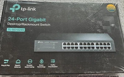 TP-LINK TL-SG1024S 24 Port Gigabit Desktop/Rackmount Switch New in Box - Image 1 of 4