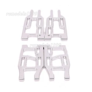 Alum Front Rear Lower Suspension Arm Set For RC 1/10 HPI Bullet 3.0 ST MT Silver - Picture 1 of 5