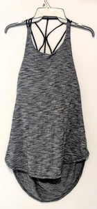 LULULEMON RAISE THE BARRE TANK WOMENS 6 HEATHERED GREY BLACK - Picture 1 of 2