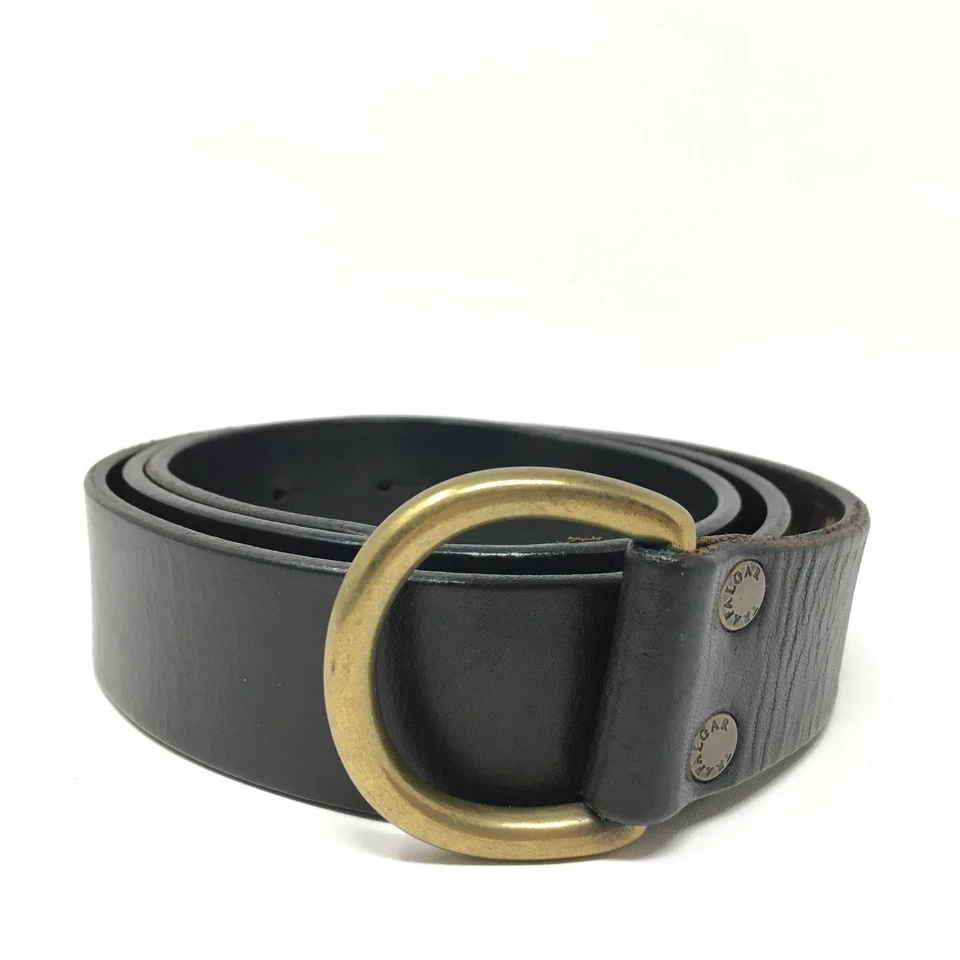 Cinturón de fin de semana Trafalgar para hombre talla 34 cuero negro latón vintage hecho en EE. UU. informal Foto 1 de 4